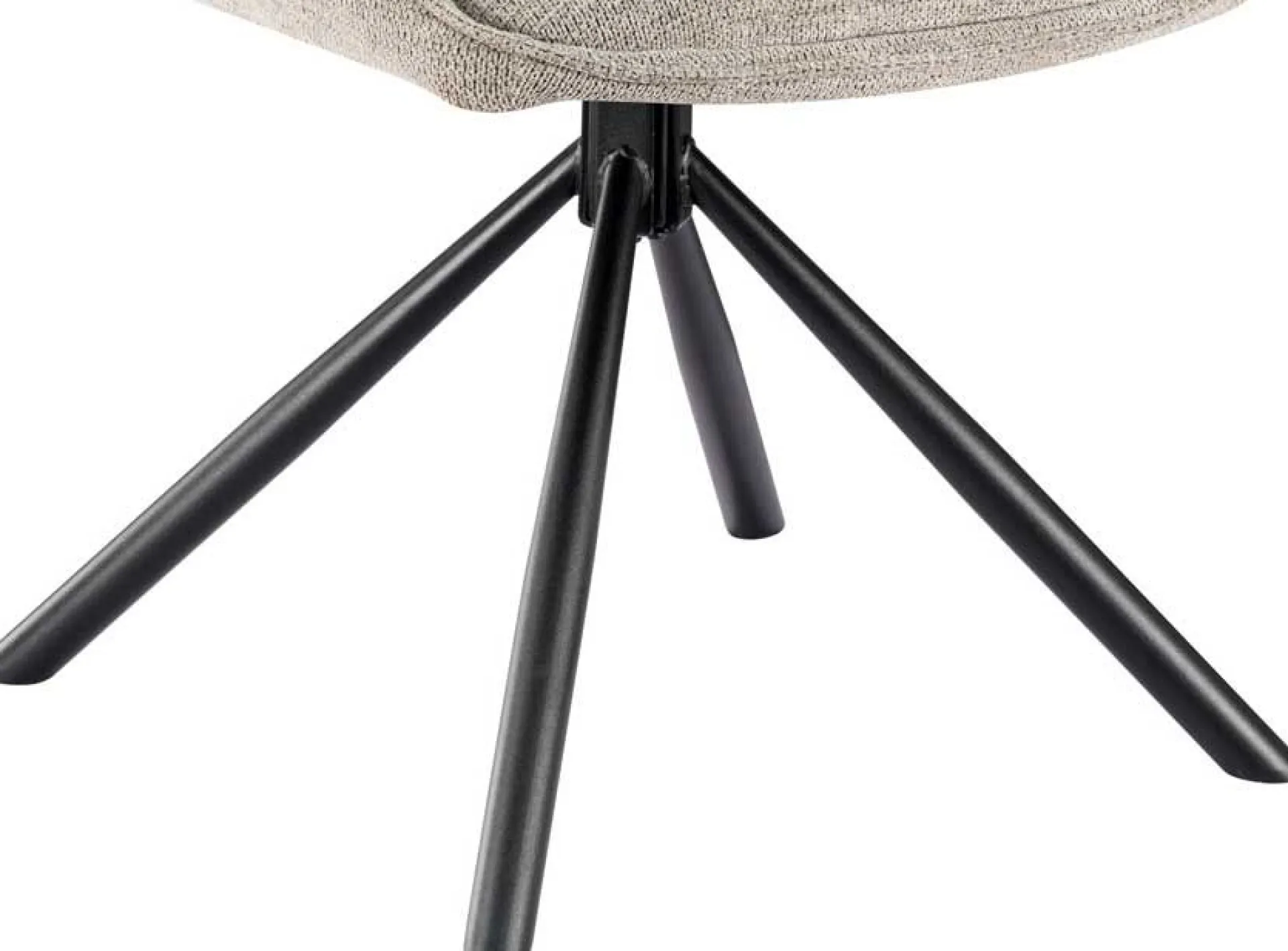 Rousseau Esszimmerstuhl Morris - 48x59.5x90cm - drehbar - heller Stoff