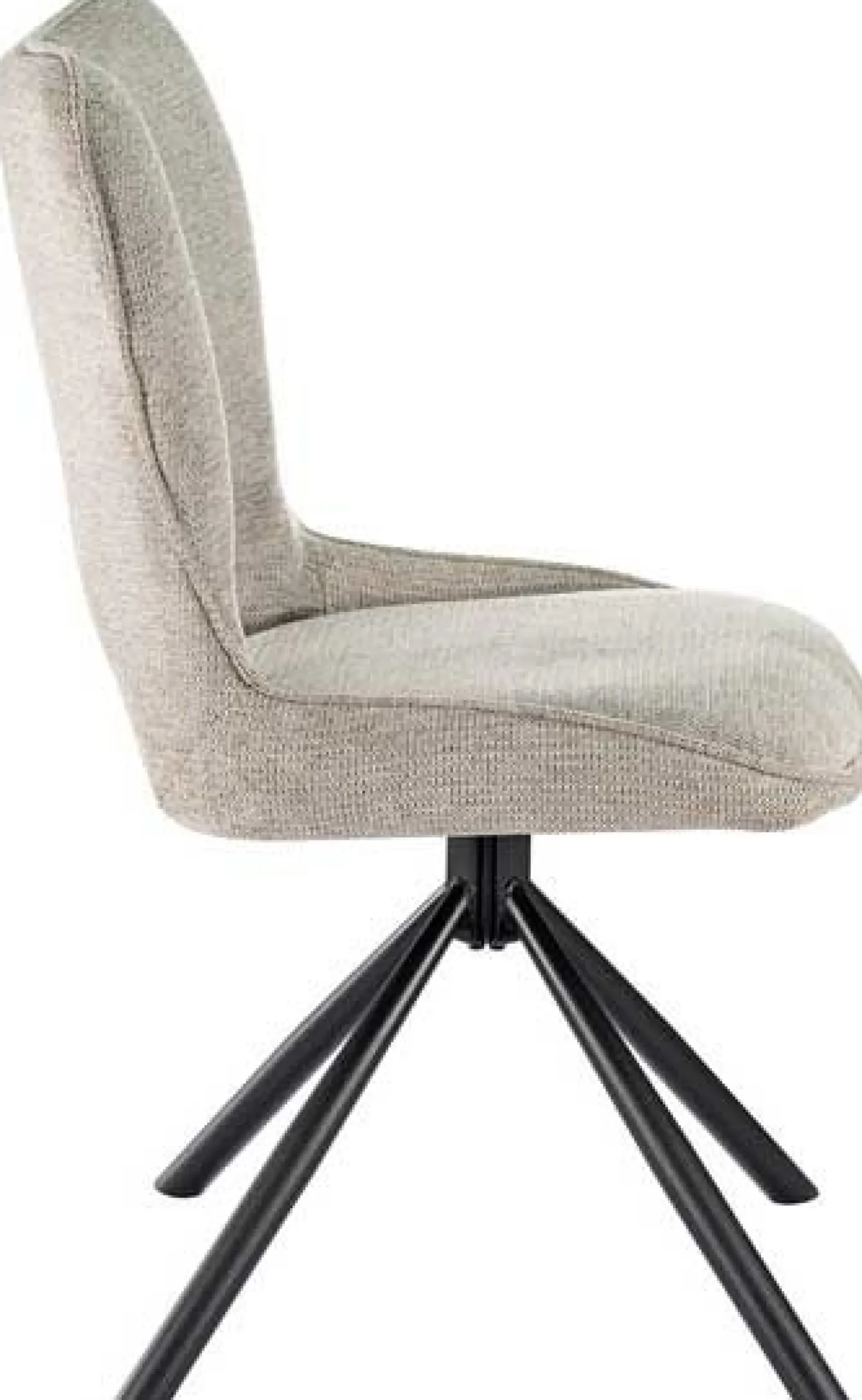 Rousseau Esszimmerstuhl Morris - 48x59.5x90cm - drehbar - heller Stoff