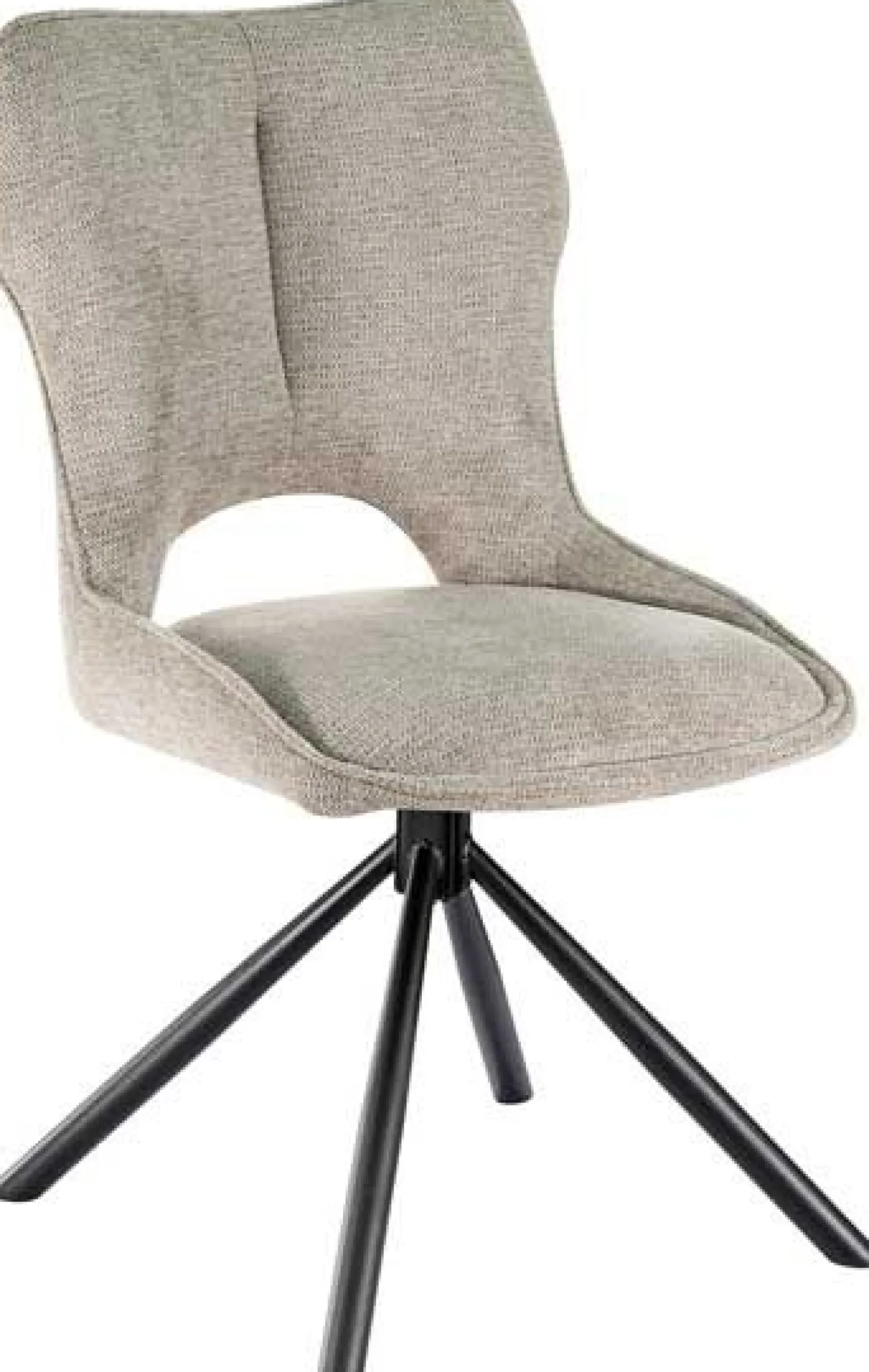 Rousseau Esszimmerstuhl Morris - 48x59.5x90cm - drehbar - heller Stoff