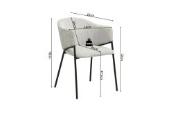 Rousseau Esszimmerstuhl Seagall | 54 x 62 x 78 cm | Corduroy Hell Design