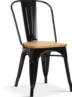 Rousseau Esszimmerstuhl Victory - er Stahl und helles Ulmenholz