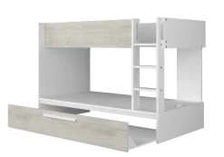 Etagenbett Cassie 90x200 mit Bettkasten - weiß