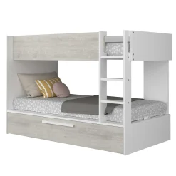 Etagenbett Cassie 90x200 mit Bettkasten - weiß