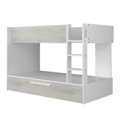 Etagenbett Cassie 90x200 mit Bettkasten - weiß