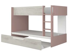 Etagenbett Cassie 90x200 mit Bettkasten - altrosa