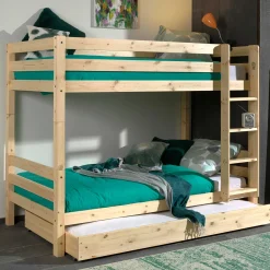 Etagenbett Claire 160cm mit Bettkasten - Kieferholz