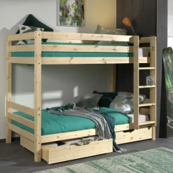 Etagenbett Claire 160cm mit 2 Schubladen - Kieferholz