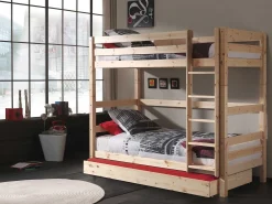 Etagenbett Claire hoch mit Bettschublade - Kieferholz