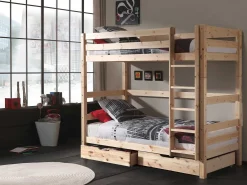 Etagenbett Claire mit Bettkästen Elise - Kieferholz