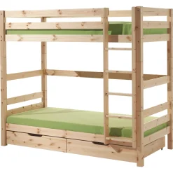 Etagenbett Claire mit Bettkästen Elise - Kieferholz