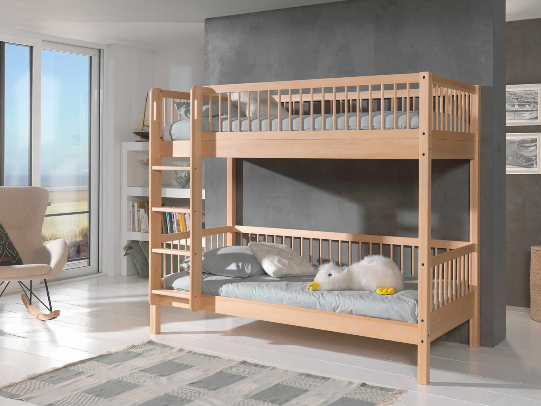 Etagenbett Forrest 90x200cm - Massivholz Buche