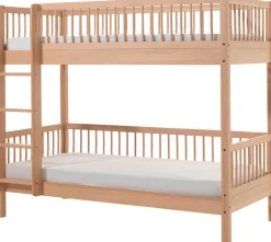 Etagenbett Forrest 90x200cm mit Rollbett - Buche Massivholz