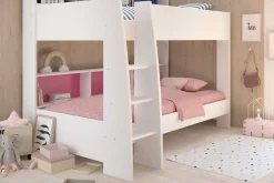 Etagenbett Leo inkl. Matratzenauflagen - Blau / Rosa