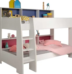 Etagenbett Leo inkl. Matratzenauflagen - Blau / Rosa