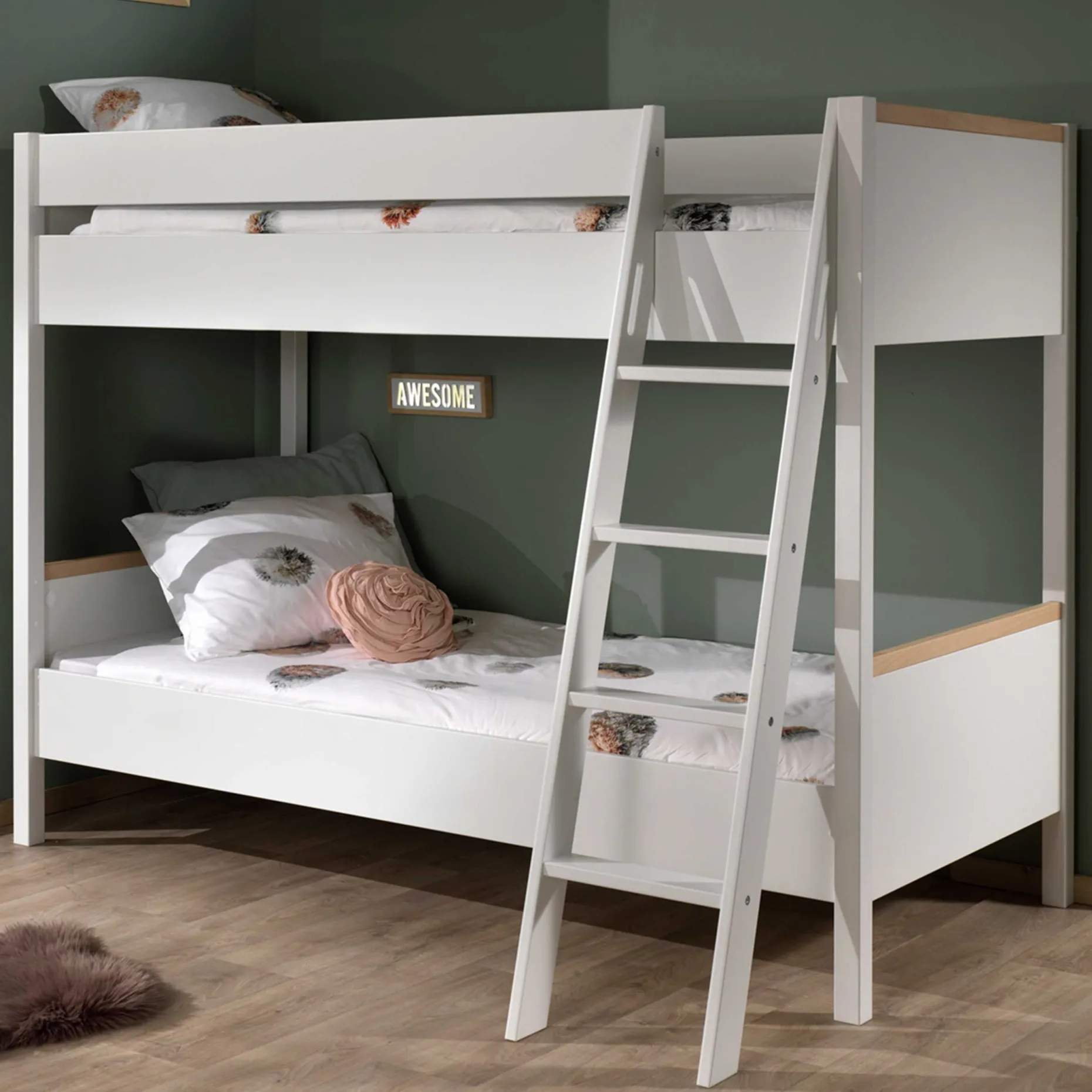 Etagenbett London 90x200 - weiß