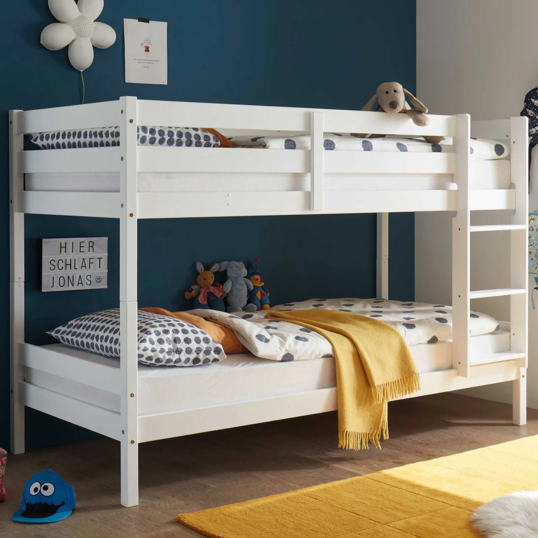 Etagenbett Maren 90x200 - mit Lattenrosten - weiß