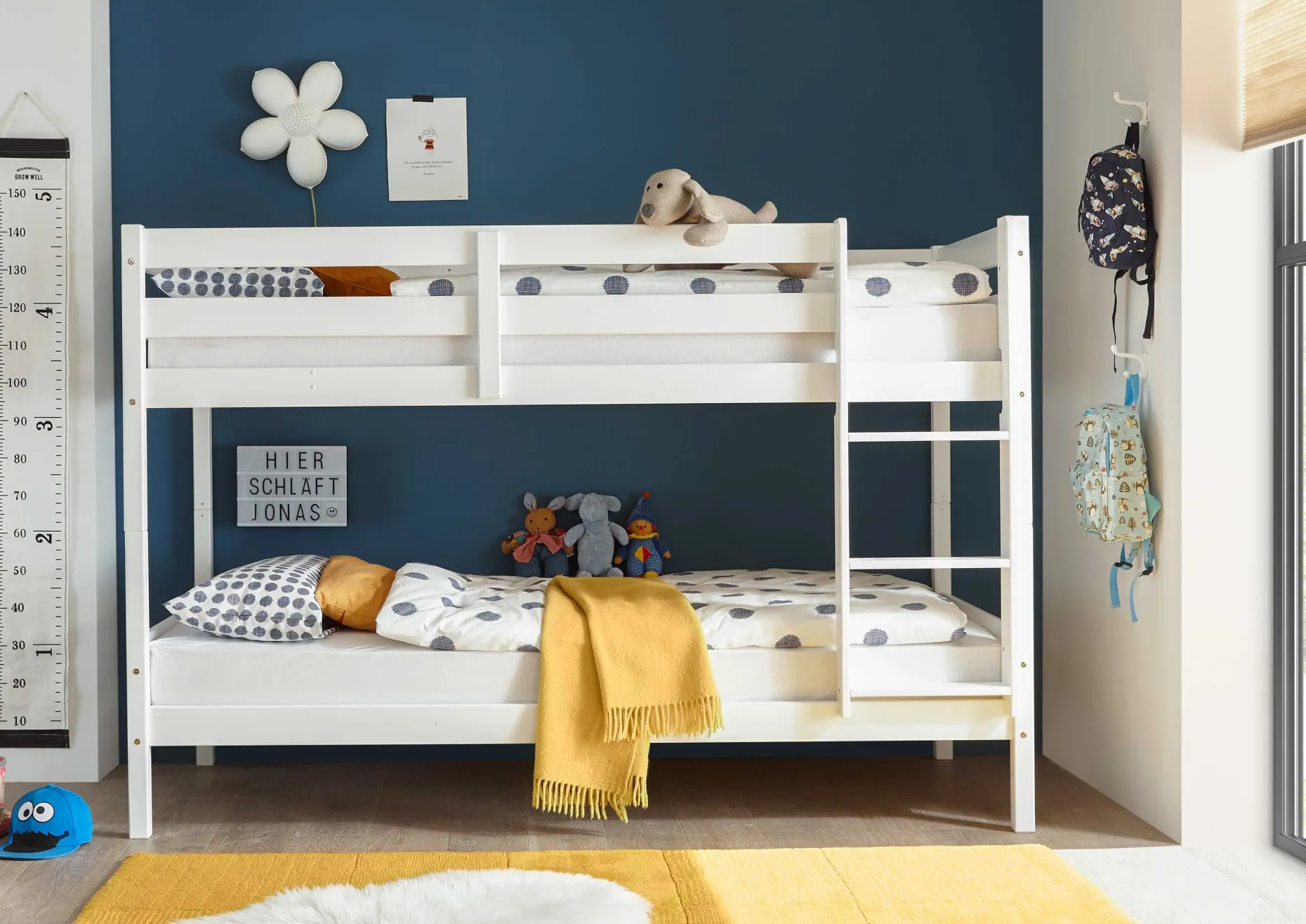 Etagenbett Maren 90x200 - mit Lattenrosten - weiß