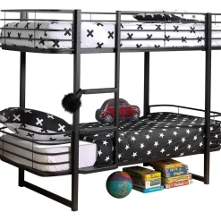 Etagenbett Oscar - 90x200cm - schwarz