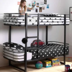 Etagenbett Oscar - 90x200cm - schwarz