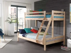 Etagenbett Triple 3-Sitzer Holz - Kieferholz