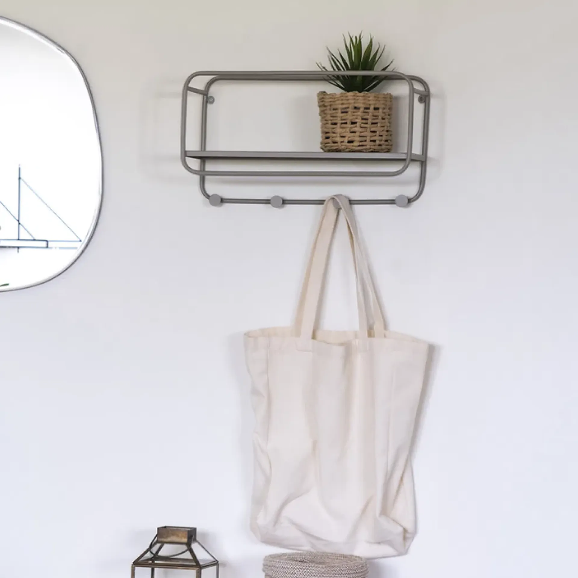 House Nordic Feira Hutablage - | Stahl, Cool Grey
