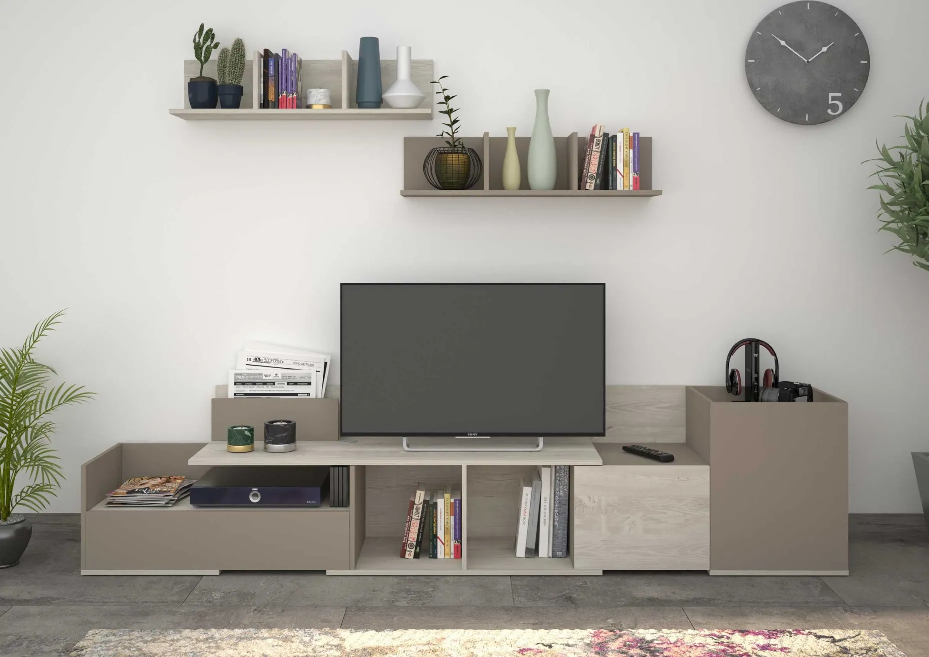 Fernsehschrank Boost 180cm - grau