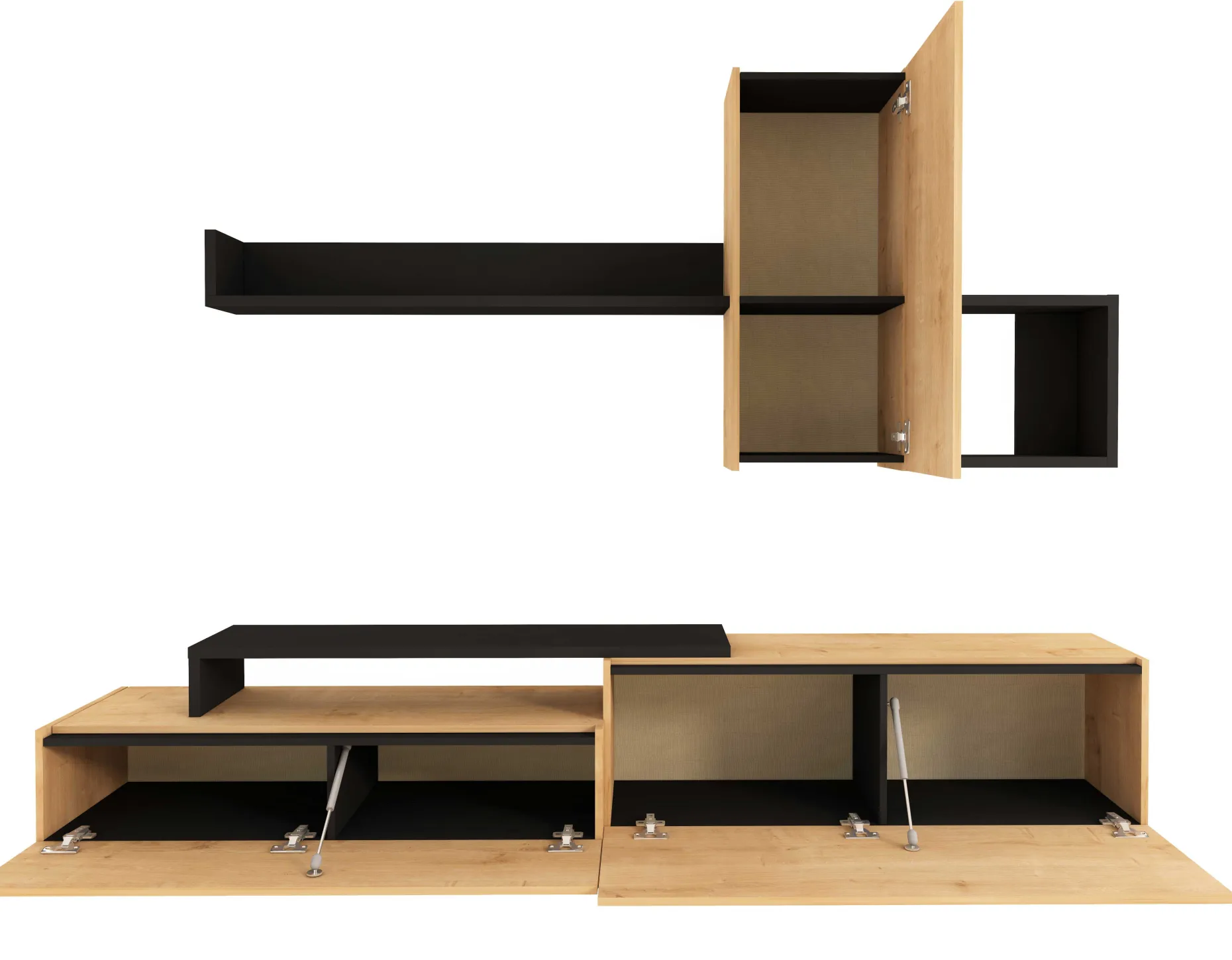 Fernsehschrank Cosmit 240cm - Eiche/anthrazit
