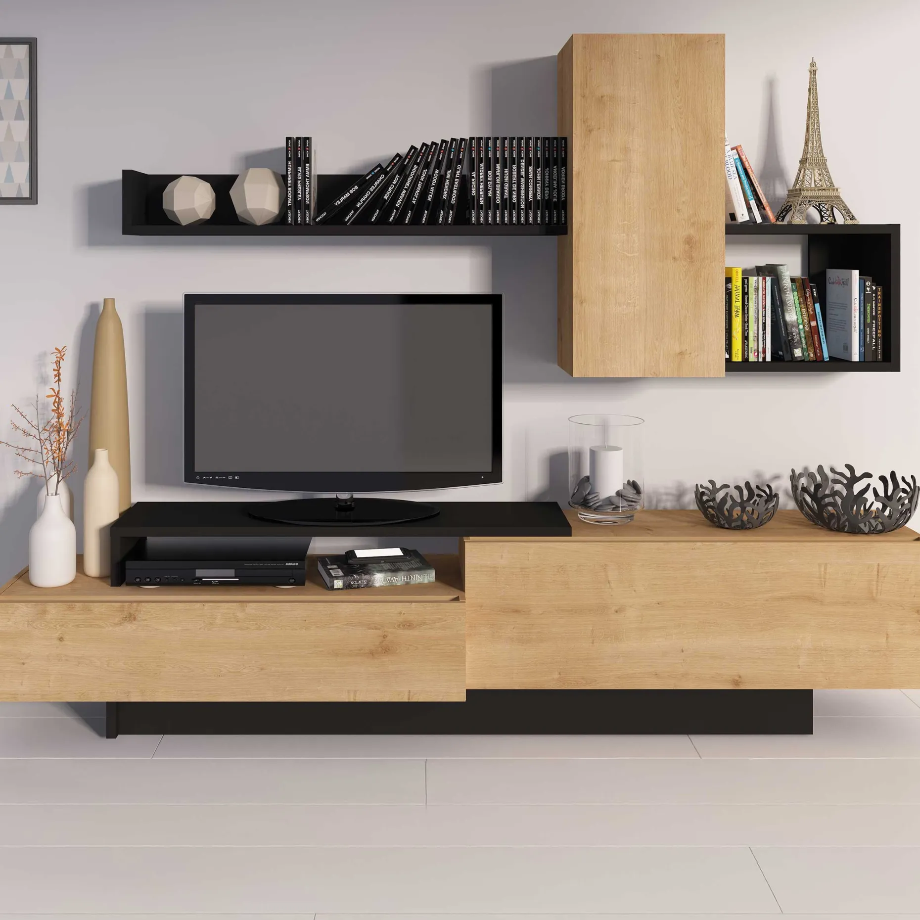 Fernsehschrank Cosmit 240cm - Eiche/anthrazit