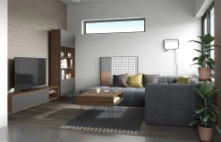 Fernsehschrank Jiro 165cm - Walnuss/Anthrazit