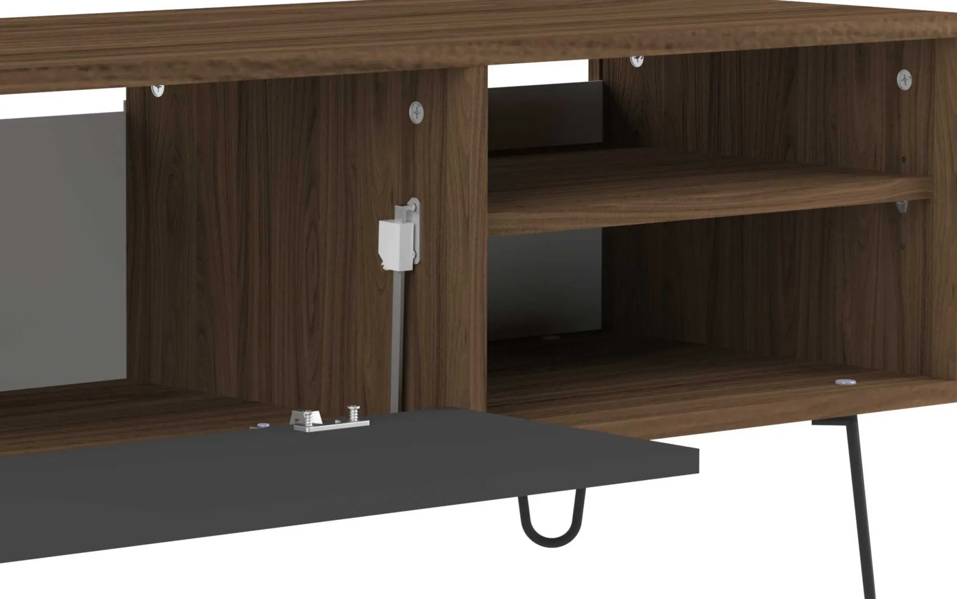 Fernsehschrank Jiro 165cm - Walnuss/Anthrazit