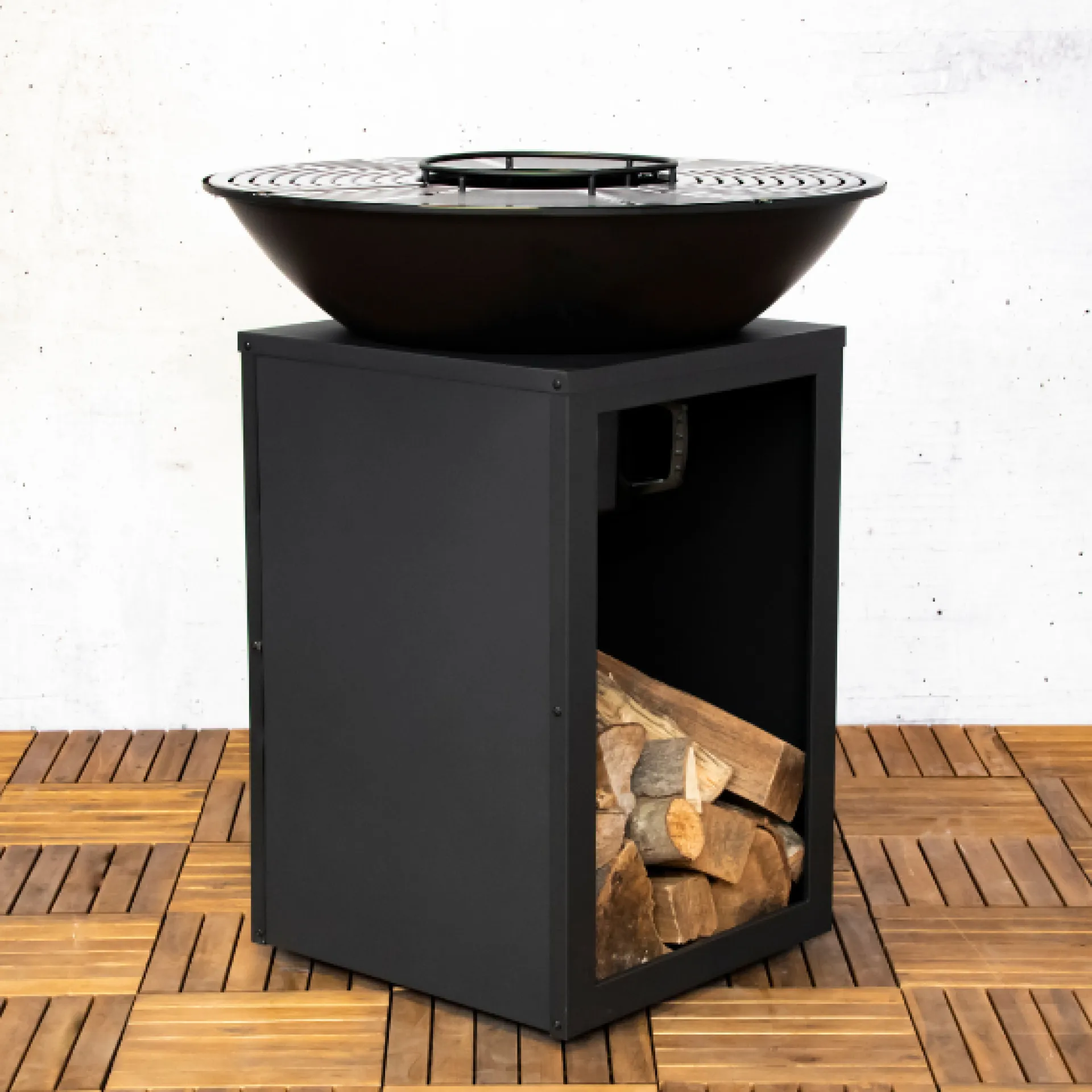 Sens-Line Feuerschale Evelyn mit Grill - 80x80x92 cm -