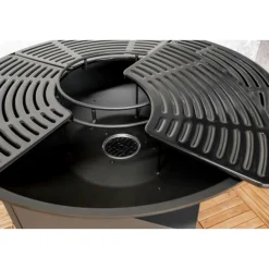 Sens-Line Feuerschale Evelyn mit Grill - 80x80x92 cm -