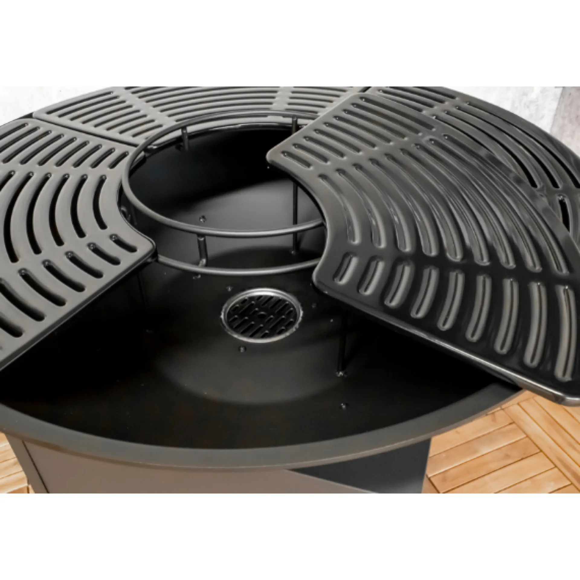 Sens-Line Feuerschale Evelyn mit Grill - 80x80x92 cm -