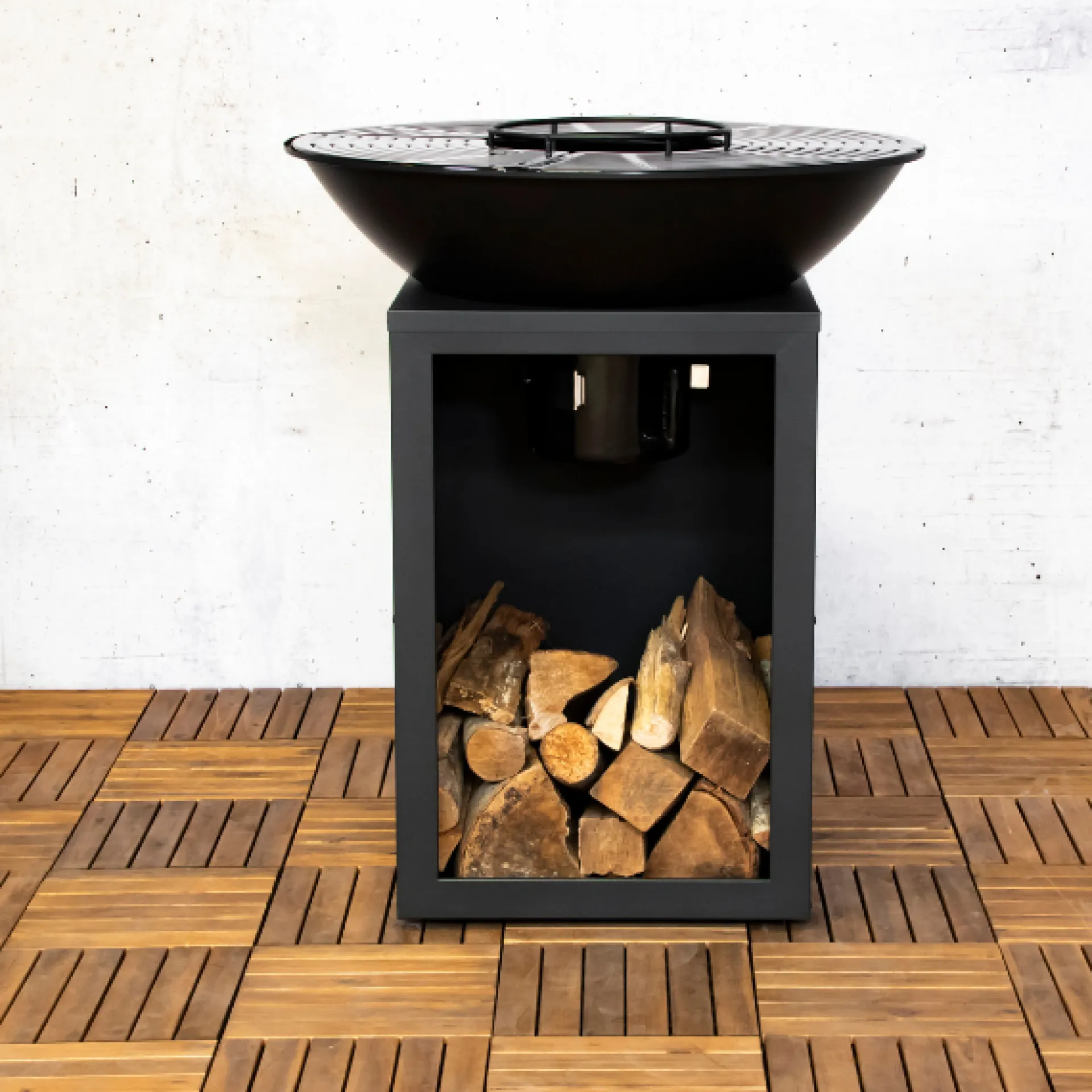 Sens-Line Feuerschale Evelyn mit Grill - 80x80x92 cm -