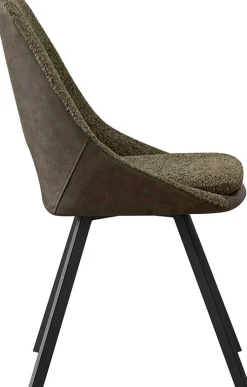 Rousseau Filou' Bouclé dunkel Stuhl | dunkel PU-Polsterung - 85x48x56cm