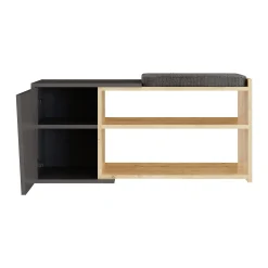 Fiona SC Schuhschrank | 100% MELAMIN | Eiche, Anthrazit