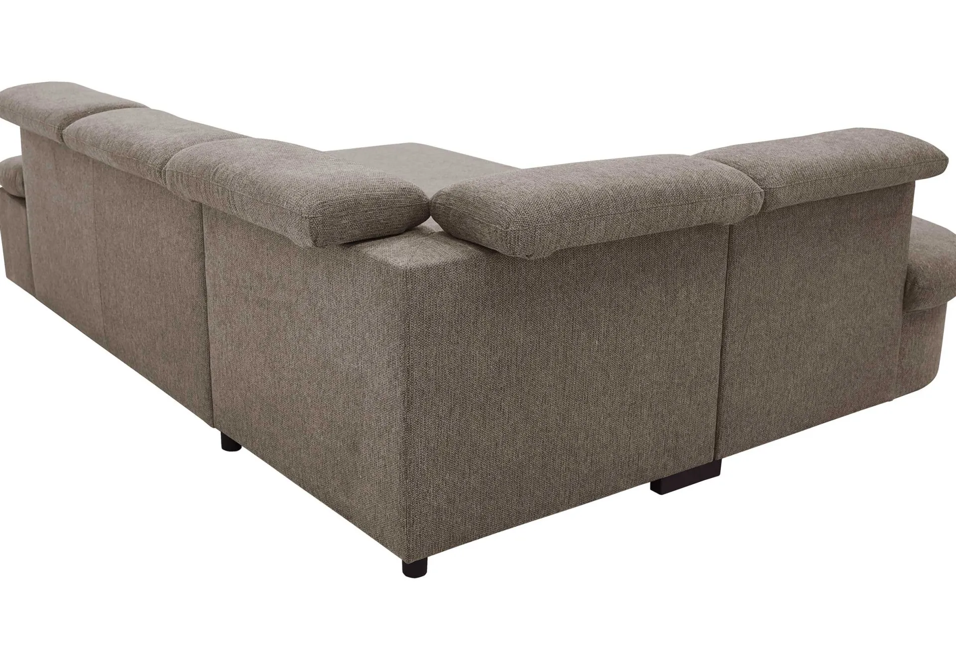 PGS Firenze Ecksofa links - mit Bettfunktion - kastaniener Stoff