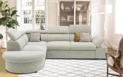 PGS Firenze Ecksofa links - mit Bettfunktion - Stoff