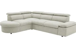 PGS Firenze Ecksofa links - mit Bettfunktion - Stoff
