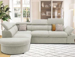 PGS Firenze Ecksofa links - mit Bettfunktion - Stoff