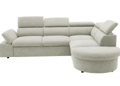 PGS Firenze Ecksofa rechts - mit Bettfunktion - Stoff