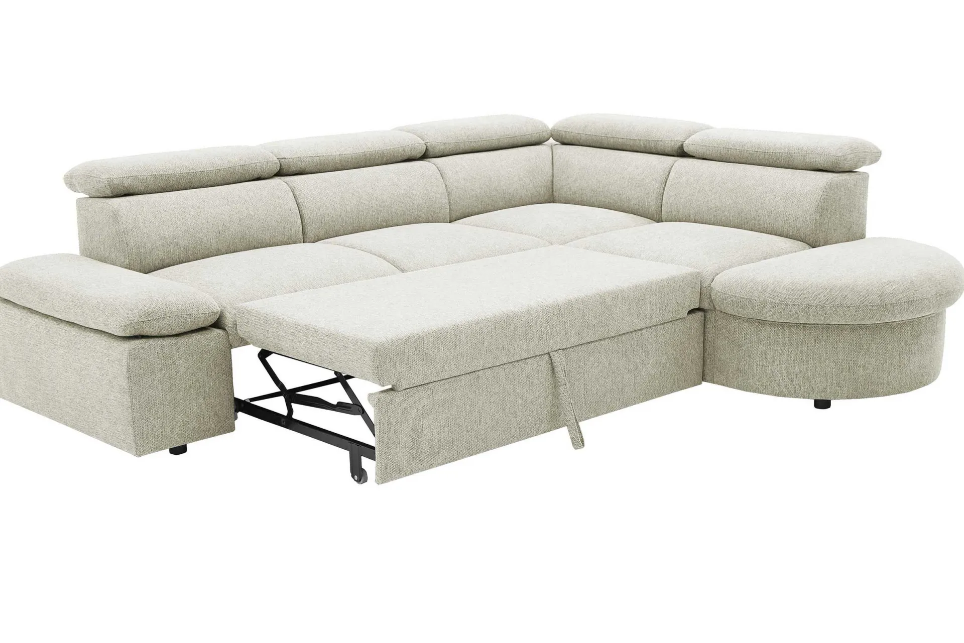 PGS Firenze Ecksofa rechts - mit Bettfunktion - Stoff