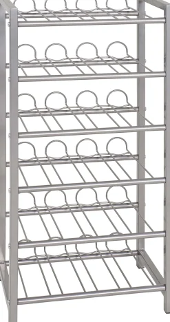 Flaschenhalter | 34 x 22 x 72 cm | Grau / Metall