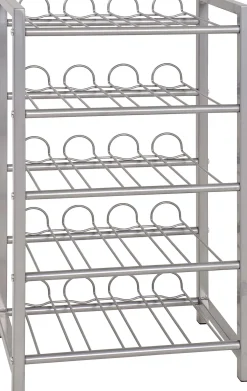 Flaschenhalter | 34 x 22 x 59 cm | Grau / Metall