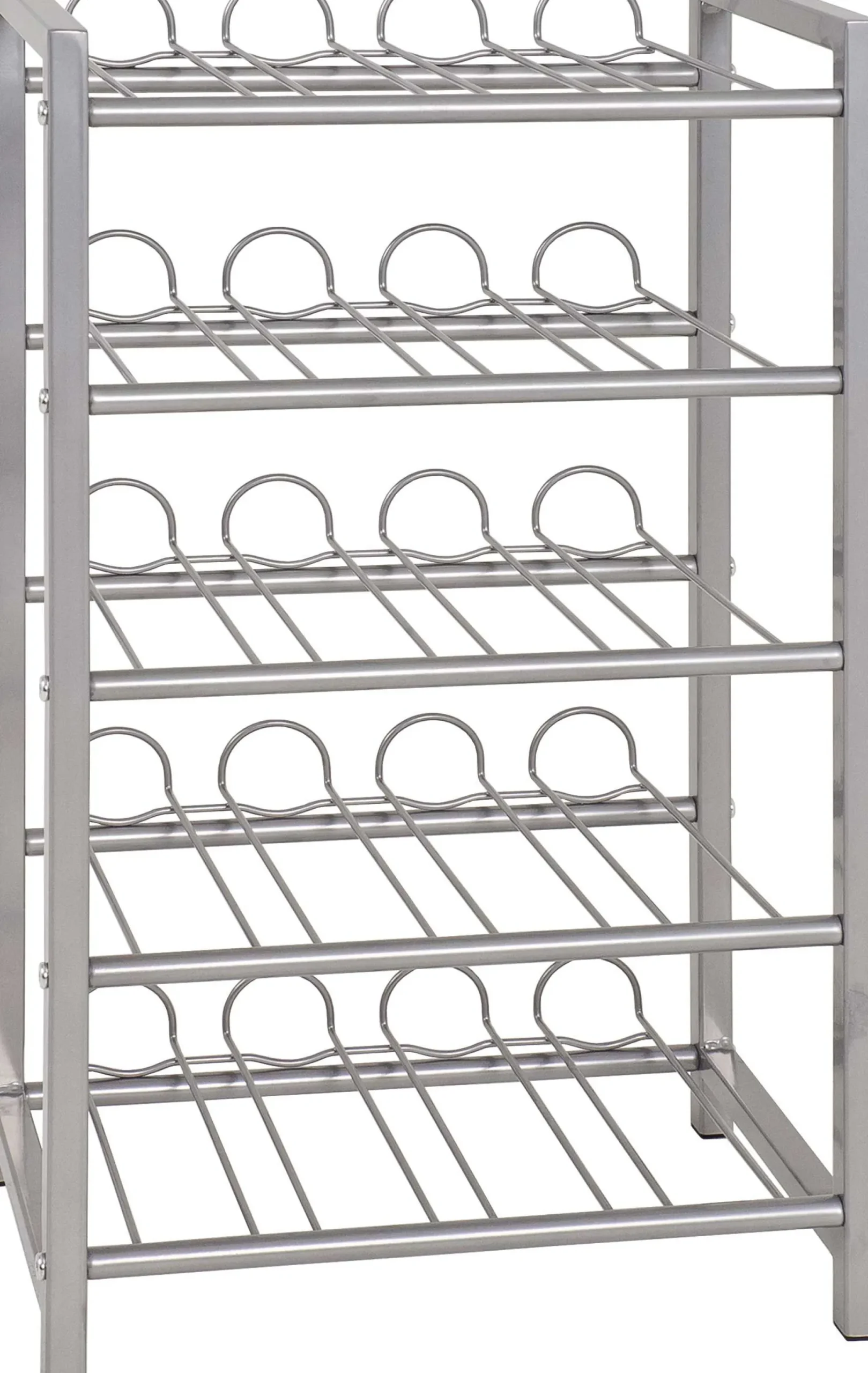Flaschenhalter | 34 x 22 x 59 cm | Grau / Metall