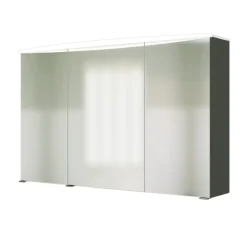 Held FlorentBadezimmer : Spiegelschrank, Waschtischschrank, Säulenschrank, Ablageschrank - Hochglanz grau