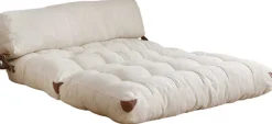 Emob Fold Kadife 2-Sitzer-Schlafsofa | Teddystoff | Creme