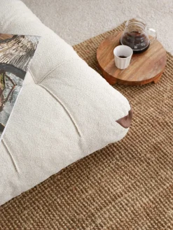 Emob Fold Kadife 2-Sitzer-Schlafsofa | Teddystoff | Creme