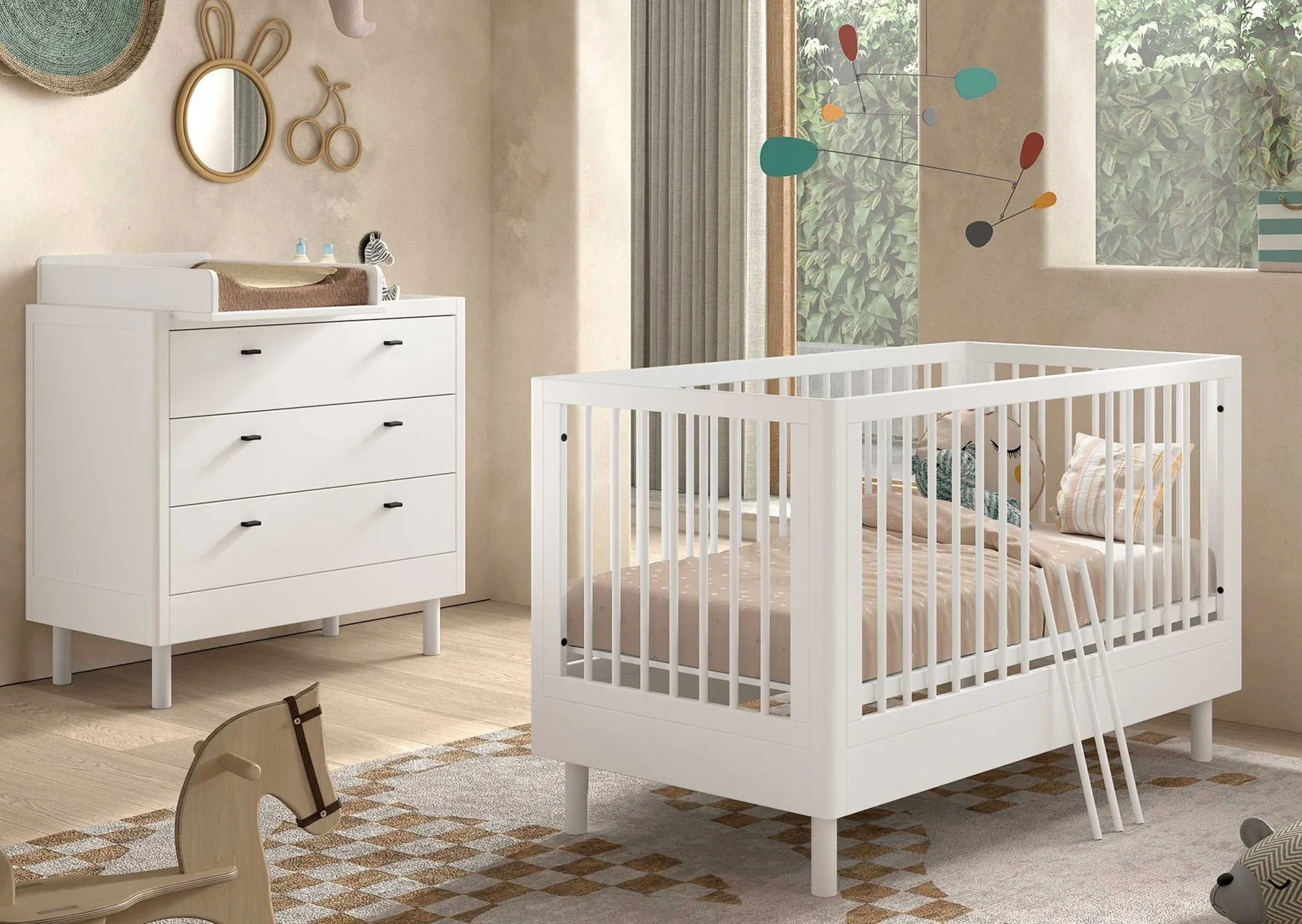 Forrest Babybett 70 x 140cm - verstellbar - Weißbuche