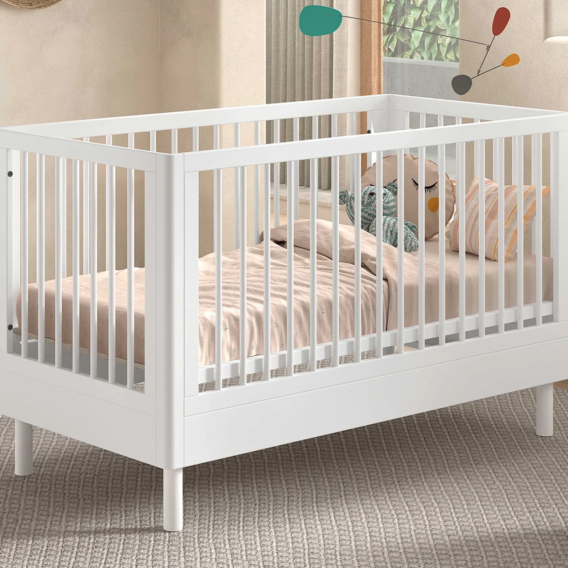 Forrest Babybett 70 x 140cm - verstellbar - Weißbuche